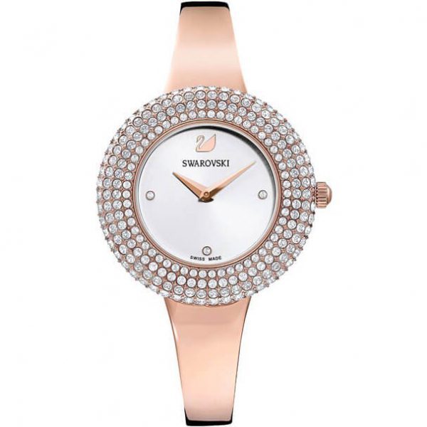 Reloj Swarovski, Crystal Rose, brazalete de metal, PVD en oro rosa. 5484073. Lubeljoyeria.com