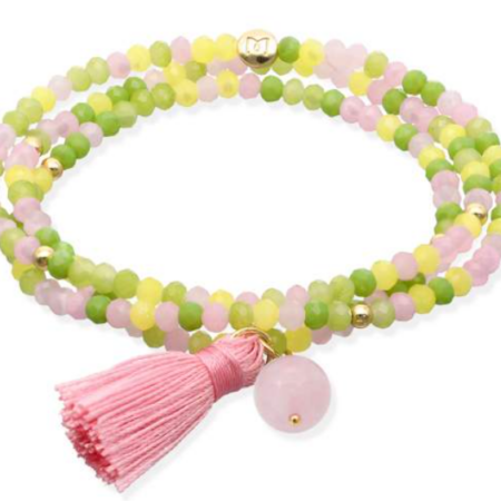 Pulsera Marina García Zen, British Rose, con piedra natural