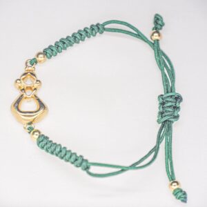 Pulsera Macramé Manchega Volumen, Baño de Oro