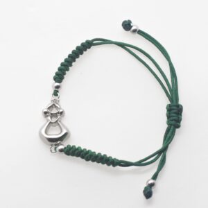 Pulsera Manchega VOlumen Macramé, Plata
