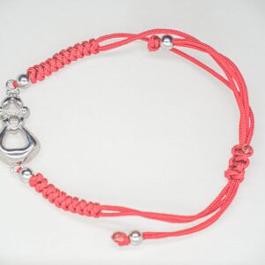 Pulsera Manchega Volumen Macramé, Plata