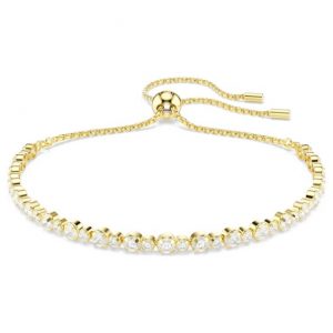 Pulsera Swarovski, Tennis Matrix, Blanca, Oro
