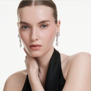 Pendientes Swarovski, Constella, Blancos Rodio