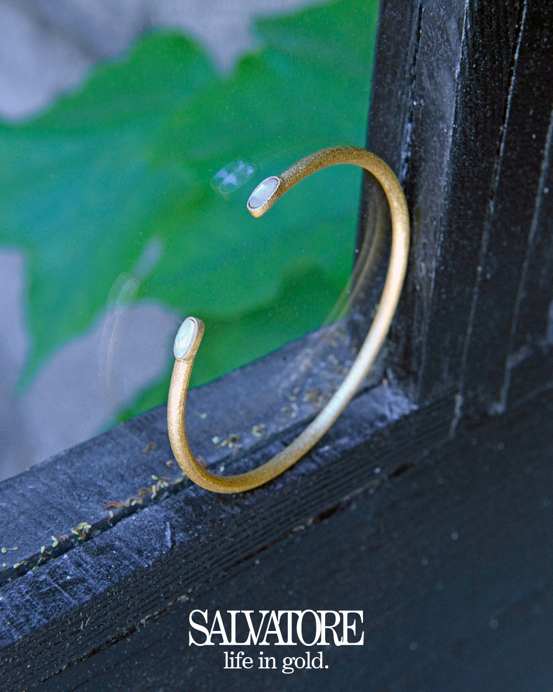 Pulsera Caña Salvatore, Life In Gold, Madre Perla