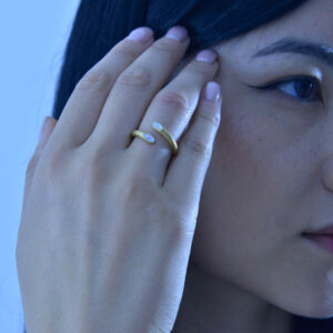 Anillo Abierto Salvatore, Life In Gold, Madre Perla