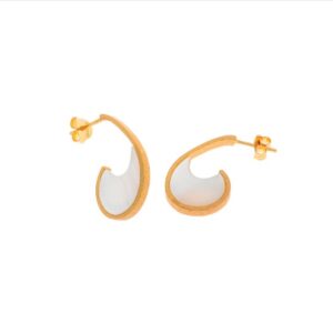 Pendientes Ovalados Salvatore, Life In Gold, Madre Perla