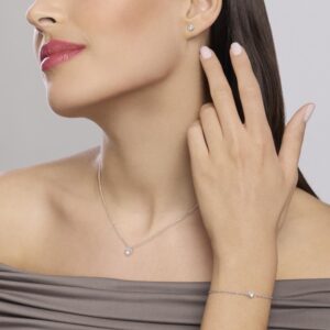 Colgante Corazón con Diamante Mabina, 0,06 ct