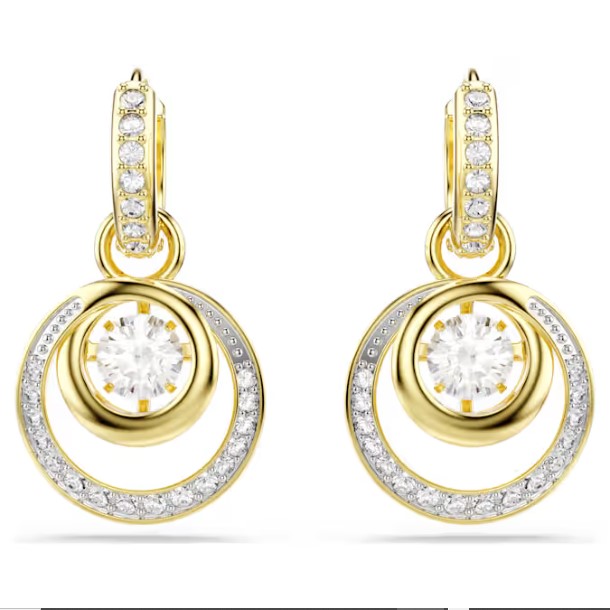 Pendientes Swarovski, Hyperbola Blancos Oro