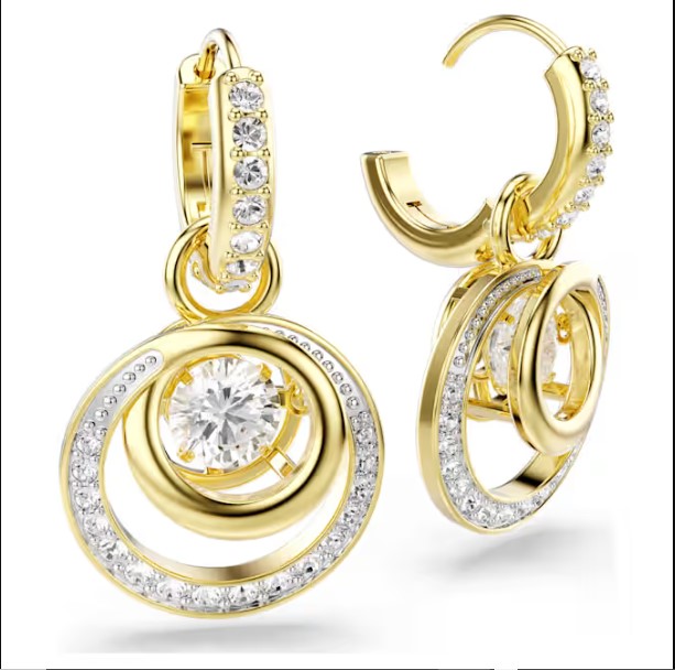 Pendientes Swarovski, Hyperbola Blancos Oro