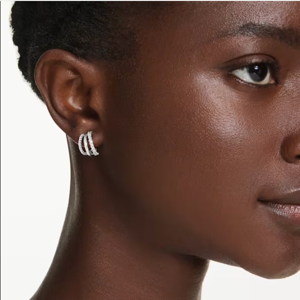 Pendientes Aro Swarovski, Hyperbola Rodio