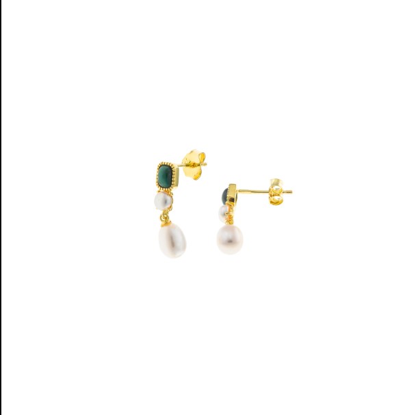 Pendientes Malaquita Salvatore, Heritiere