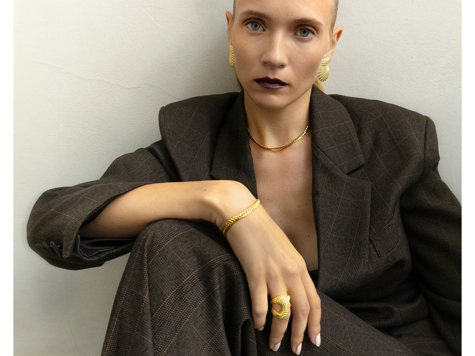 Pendientes Marina García, Tweed