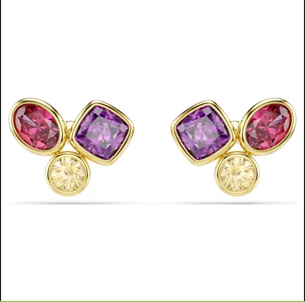 Pendientes De Botón Swarovski, Imber Multicolor