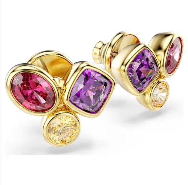 Pendientes De Botón Swarovski, Imber Multicolor