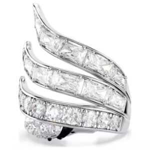Anillo de cóctel Swarovski, Vienna Cisne Rodio