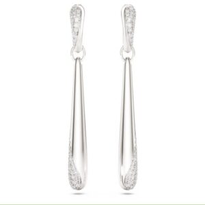 Pendientes De Aro y Gota Swarovski, Classica Plata