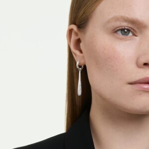 Pendientes De Aro y Gota Swarovski, Classica Plata